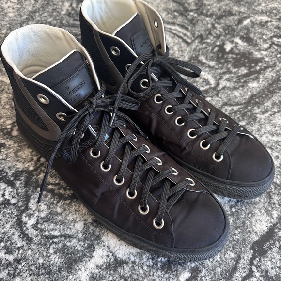 Louis Vuitton Damier Graphite Pattern Nylon Sneakers - Picture 1 of 11